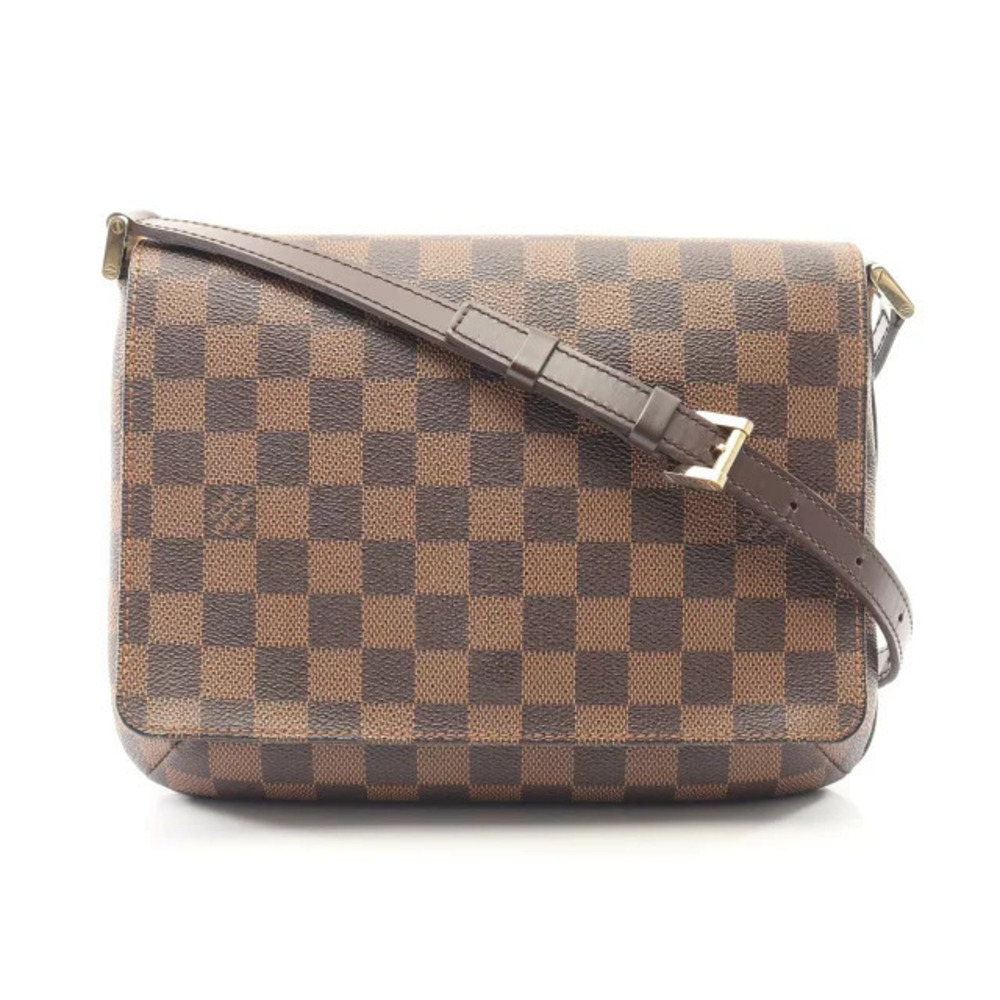Louis Vuitton Musette Tango Short Strap Shoulder Bag Canvas Leather Damier Brown